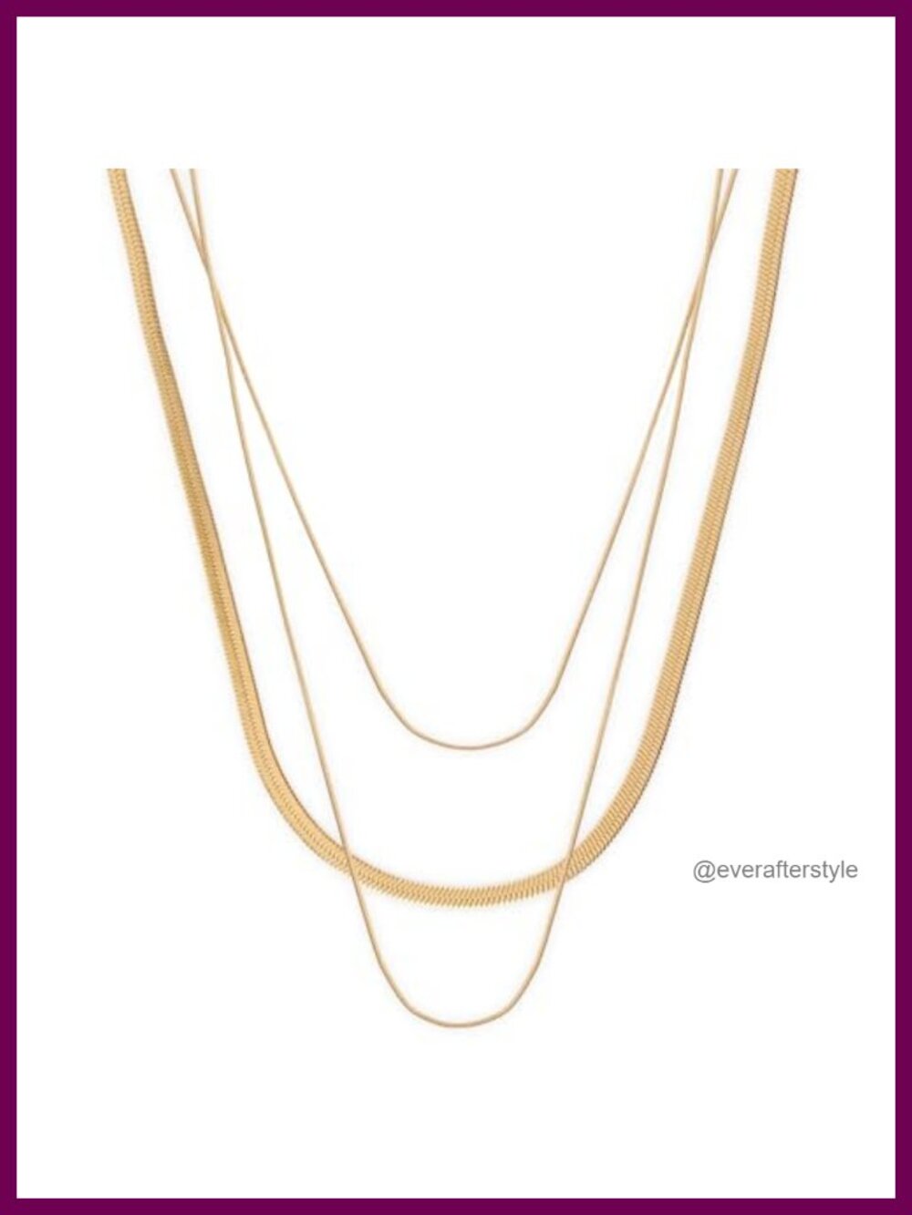 Layered 18k Gold Plated Necklace Set Waterproof Non Tarnish Snake Chain